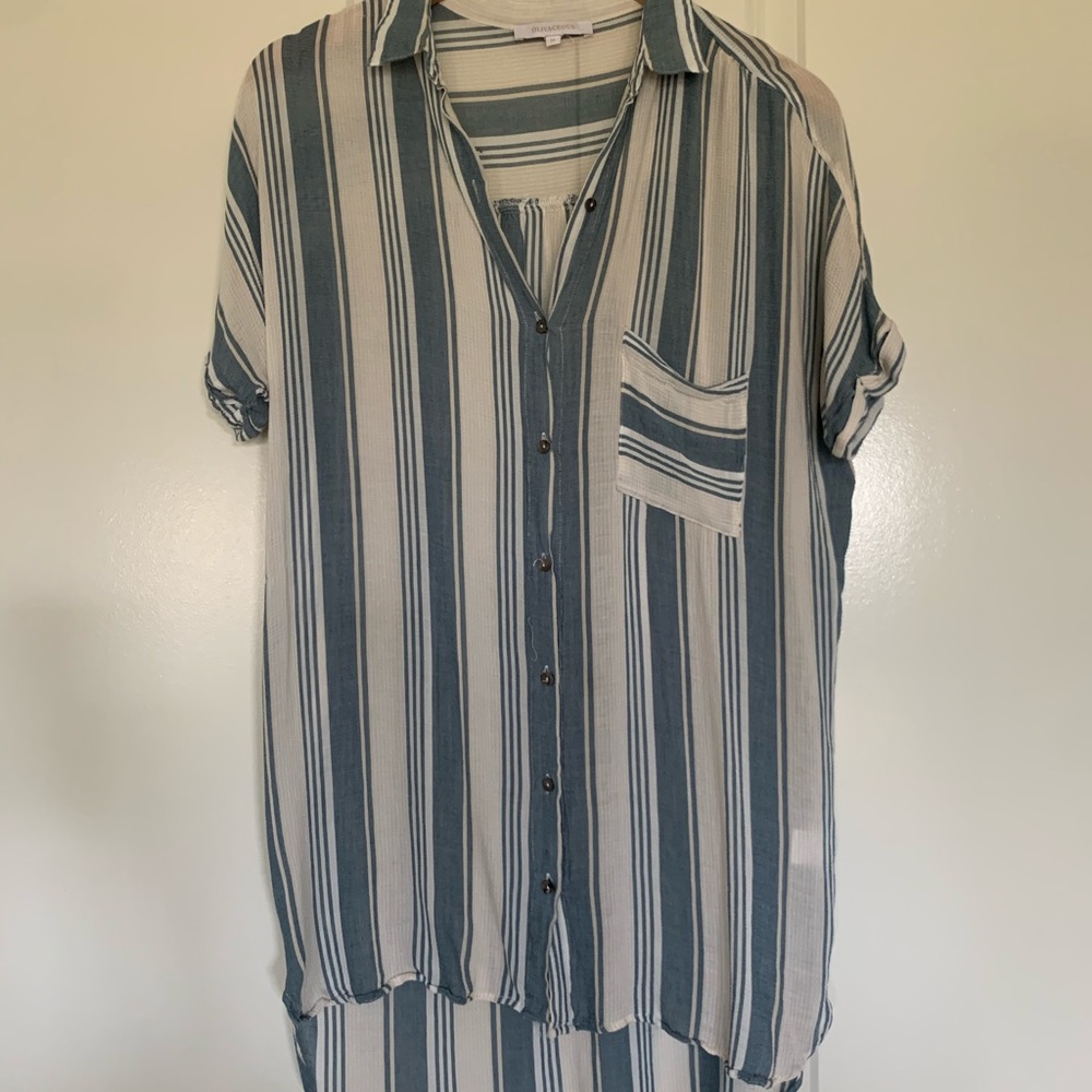 Oversized stripe shirt